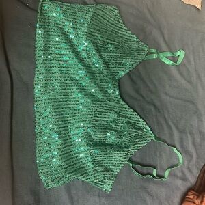 Sparkly green crop top